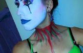 Hübsche Clown-Make-up Transformation. 