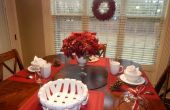 Lastminute Weihnachten Frühstückstisch & rot Dekor