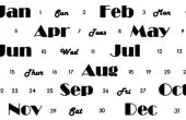 Druckbare ewiger Kalender