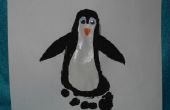 Kinder zu Fuß, Print Pinguin Arts and Craft-Projekt