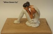 Keramik-Skulptur: Weinen Ballerina