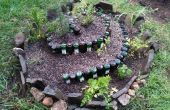 Spiral-Garten mit recycelten Flaschen