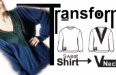 Einfache DIY-Transformation: Pullover - High-Fashion V-Ausschnitt