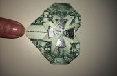 Dollar Origami Herz hält Quartal