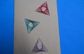 Dreieckige Kunstkarte Seidenfaden