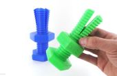 Unmöglich 3D-gedruckten Schraube und Mutter