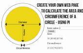 Erstellen Sie Ihre eigene Webseite, die Sie Umfang und Fläche eines Kreises mit Pi funktioniert! 