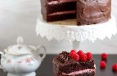 Ultimative roten Wein Schokolade Himbeer Kuchen