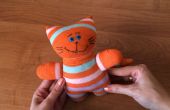 Socke Katze DIY. Selbstgemachtes Geschenk für Kinder