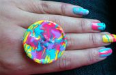 DIY Schmuck: Nagel polnischen spritzte Button Ring