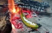 Lagerfeuer geröstet gefüllte Banane