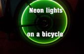 Neonlichter auf dem Fahrrad