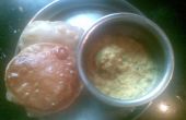 Dal Tadka und Poori (Fried indisches Brot)-South Indian style mit benutzerdefinierten Twist! 