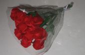 Ein Dutzend rote Origami Rosen