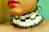 DIY karierten Detail Lolita Halsband