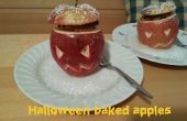 Wie erstelle ich Halloween gebackene Äpfel