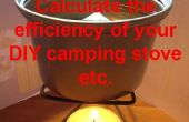 Berechnen Sie die Effizienz Ihrer DIY Campingkocher etc.