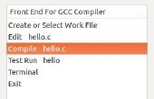 Einfache grafische Benutzeroberfläche für Linux GCC-Compiler