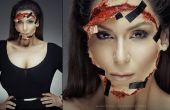 Kim Kardashian mit Klebeband auf Gesicht - SFX Make-up Tutorial