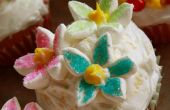 Blühenden Zitronen-Ingwer-Cupcakes mit Mint