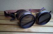Goggle im Steampunk-Stil mit Verwendung als 3D oder Sonnenbrille