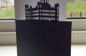 Downton Abbey schneiden Silhouette Grußkarte