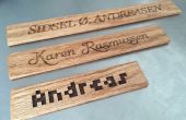 Laser schneiden Holz Namensschild