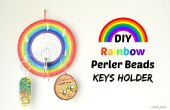 DIY-Rainbow Perler Beads Key Holder
