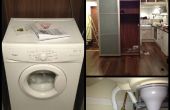 Waschmaschine im Kleiderschrank Installation