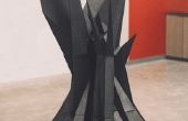 Karton Skulptur aus 3D Modell
