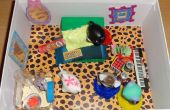 Schuhkarton Puppenhaus Schlafzimmer für Littlest Pet Shop