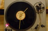 Vintage Vinyl-Plattenspieler-Uhr