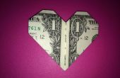 Einfach Dollar Bill Origami-Herz