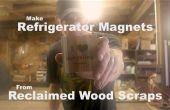 Kühlschrank-Magnete aus aufgearbeiteten Holz verschrottet machen