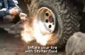 Neu aufblasen einen tubeless Schubkarre oder Hand LKW-Reifen (ohne Sprengstoff)