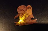 Am laufenTechshop - flackernde LED Laser-Cut-Halloween-Abzeichen