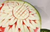 Wassermelone schnitzen Grundlagen: Sonnenblumen! 