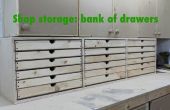 Shop-Lagerung: Bank von Schubladen