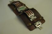 DIY-Uhr Leder Manschette (Armband/können entfernt und ersetzt werden)
