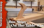 Dünne Streifen auf der Tischkreissäge