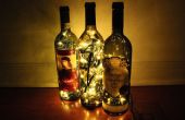 Dramatische Weinflasche Lichter