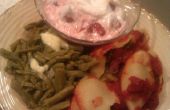 Spargel & Spinat gefüllte Jumbo Pasta Shells/Erdbeer Baiser