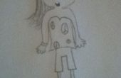 Zeichnung eines Mädchens Animea