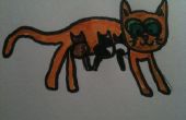 Wie zeichne eine Cartoon-Katze mit Kätzchen! 