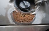 Reparatur ein Rost Loch in einem Auto