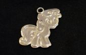 Benutzerdefinierte 3D gedruckt (in Silber) My Little Pony-Charm