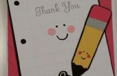 Dankeschönkarte Bleistift und Papier