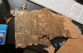 Laser schneiden Holz Karten mit öffentlichen Daten