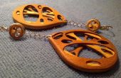 3D geschichteten Furniere Ohrringe "Venearrings"