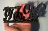 3D gedruckte Monogramm Kuchen Topper